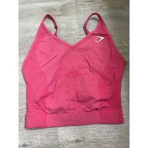 (M) Gymshark Vital Seamless 2.0 Midi Tank - Bright Fuchsia Marl